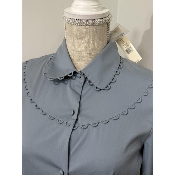 New THEORY Dress Shirt Long Sleeve Button up Marek Sky Blue Luxe Sz s NWT $230 - Picture 2 of 5